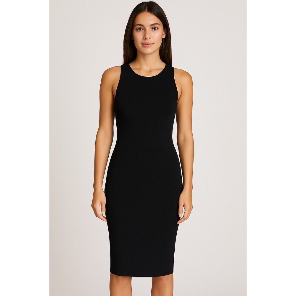 Elizabeth and James Ritter Stretch Knit Bodycon Dress in Black Size S